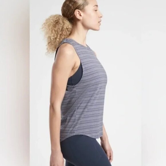 Athleta Cloudlight Striped Muscle Tank Top Size XS 657799 - Picture 2 of 10